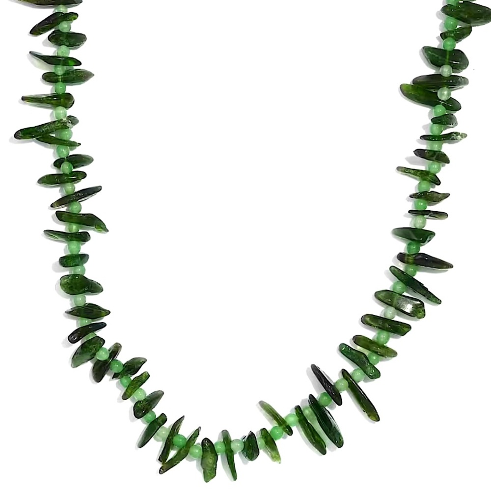 💚 Chrome Diopside & Green Jade 107 CTW Necklace
